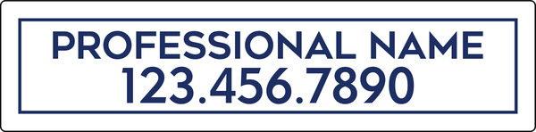 Commercial Professional Name Sign Rider, SF, 12h x 48w, 3MM Aluminum Composite