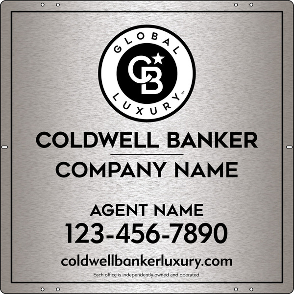 Agent Sign Panel, 24h x 24w, 3MM Brushed Aluminum Composite
