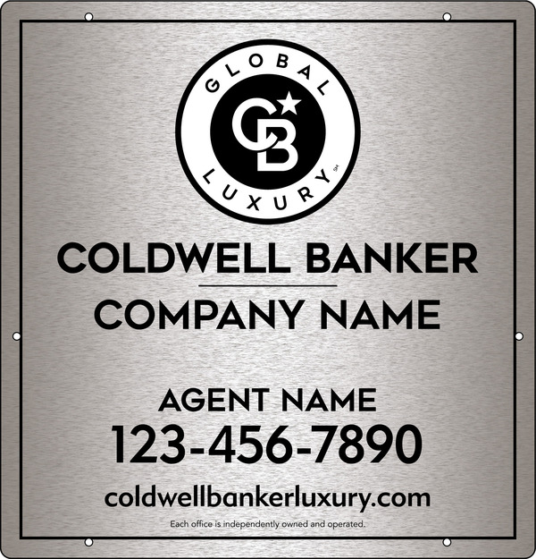 Agent Hanging Sign Panel, 25h x 24w, 3MM Brushed Aluminum Composite