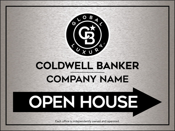 Directional Office Open House Sign Panel, 18h x 24w, 4mm Corrugated