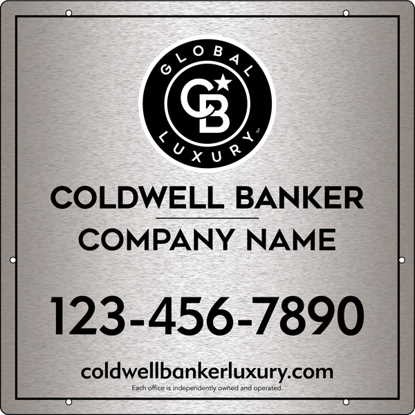 Office Hanging Sign Panel, 24h x 24w, 3MM Brushed Aluminum Composite