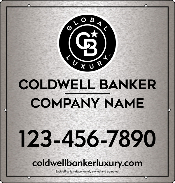 Office Hanging Sign Panel, 25h x 24w, 3MM Brushed Aluminum Composite