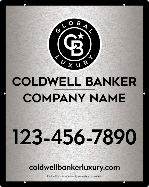 Office Hanging Sign Panel, 30h x 24w, 3MM Brushed Aluminum Composite