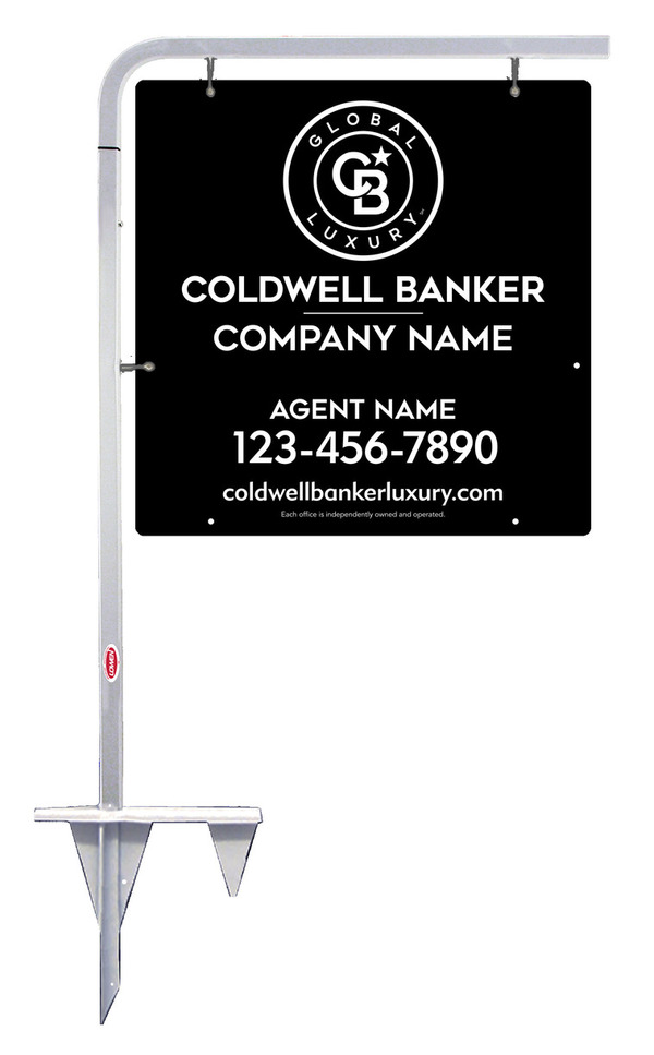 Tubular Stake and Agent Sign Panel Unit, 24h x 24w, 3MM Aluminum Composite