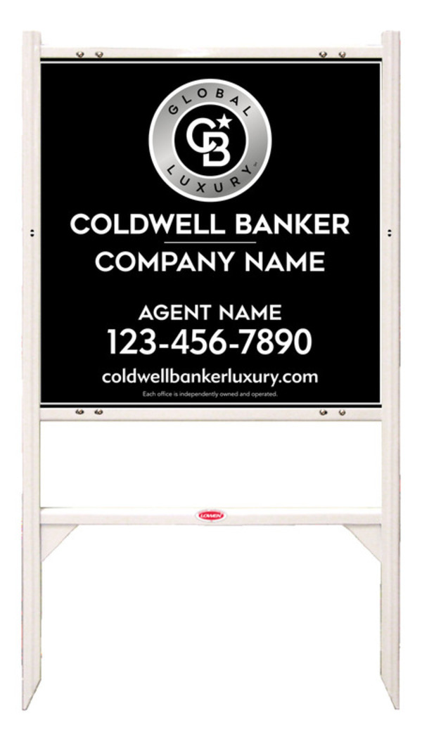 Angle Iron Frame and Agent Sign Panel Unit, 24h x 24w, 3MM Aluminum Composite