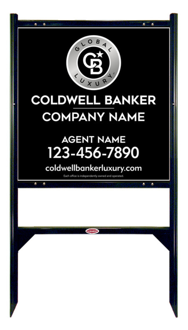 Angle Iron Frame and Agent Sign Panel Unit, 24h x 24w, 3MM Aluminum Composite
