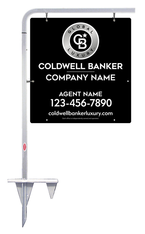 Tubular Stake and Agent Sign Panel Unit, 25h x 24w, 3MM Aluminum Composite