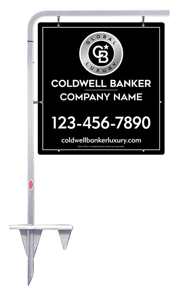 Tubular Stake and Office Sign Panel Unit, 25h x 24w, 3MM Aluminum Composite