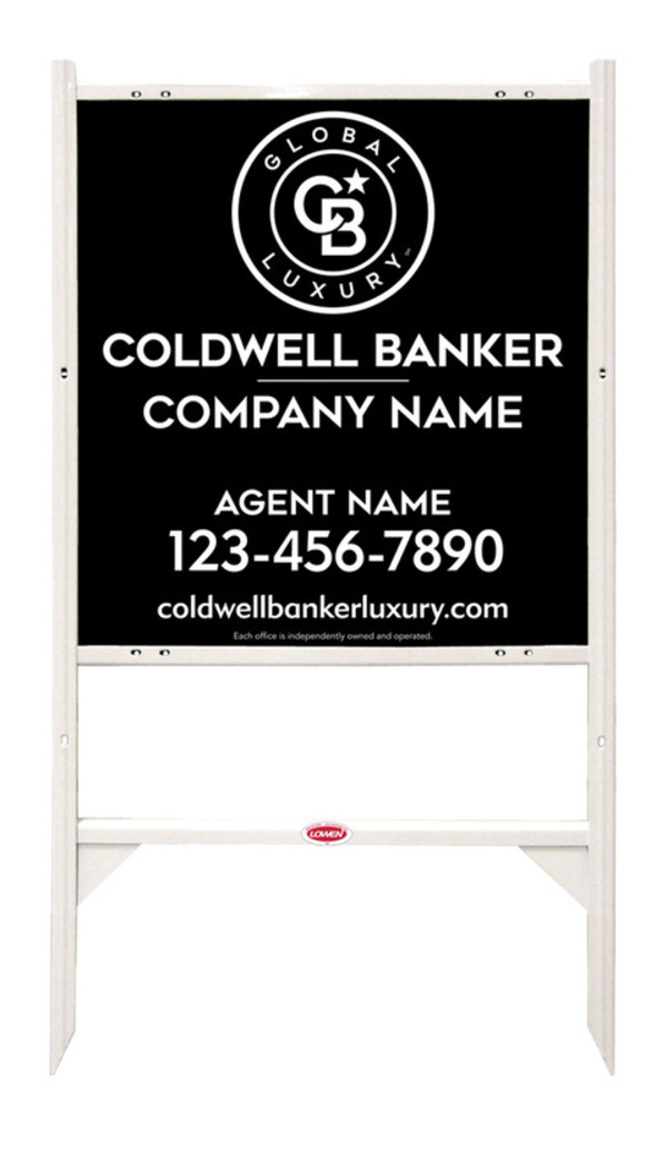 Angle Iron Frame and Agent Sign Panel Unit, 25h x 24w, 3MM Aluminum Composite
