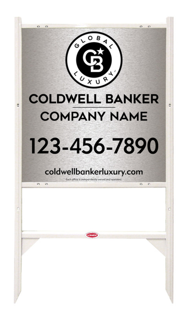 Angle Iron Frame and Office Sign Panel Unit, 25h x 24w, Brushed Aluminum Composite