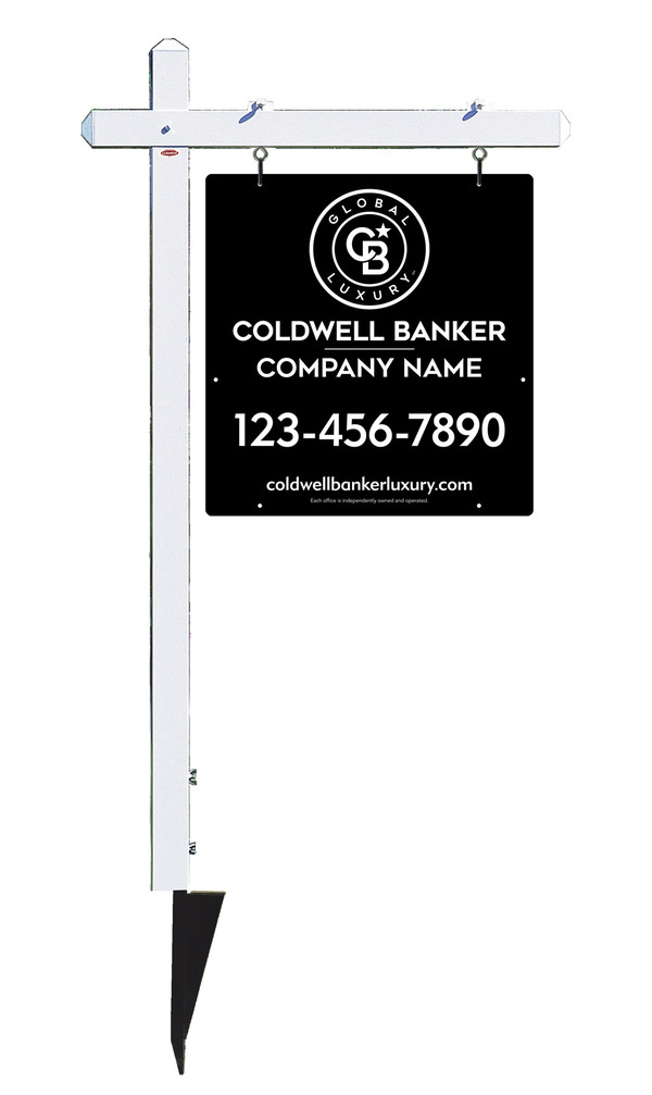 Sign Post and Office Sign Panel Unit, 25h x 24w, 3MM Aluminum Composite