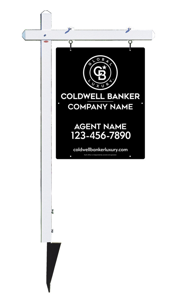 Sign Post and Agent Sign Panel Unit, 30h x 24w, 3MM Aluminum Composite