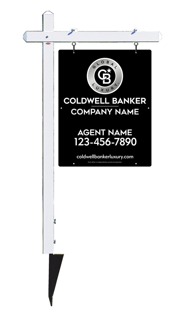 Sign Post and Agent Sign Panel Unit, 30h x 24w, 3MM Aluminum Composite