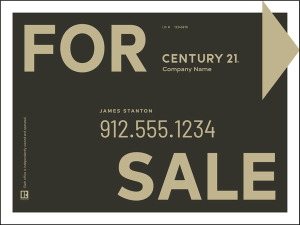 Directional FOR SALE Sign Panel, Corrugated 4mm, 18h x 24w