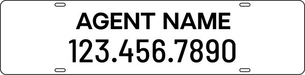 Steel Agent Name Rider 6x24 Gold - Century 21 | Lowen Sign