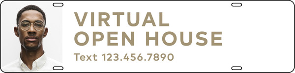 Steel Virtual Open House Photo Text Rider 6x24 - Century 21 | Lowen Sign