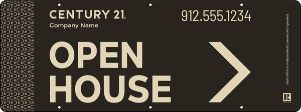 Steel Directional Open House Panel 9x24 - Century 21 | Lowen Sign