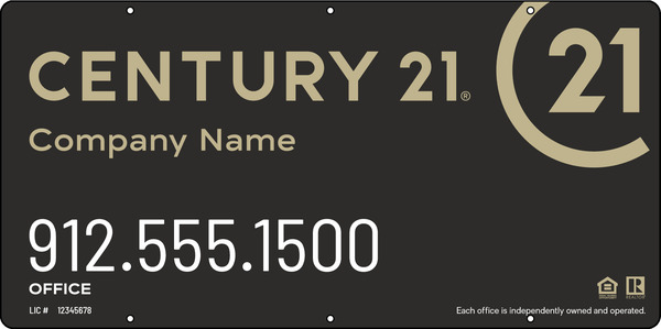 Steel Office Sign Panel 12x24 DF - Century 21 | Lowen Sign