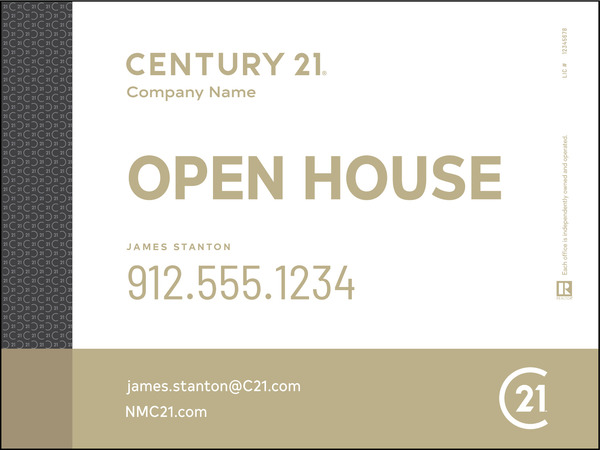 Directional OPEN HOUSE Sign Panel, Corrugated 4mm, 18h x 24w