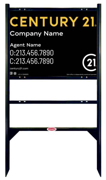 Angle Iron Frame with One Rider Insert and Sign Panel Unit, 18h x 24w, Steel