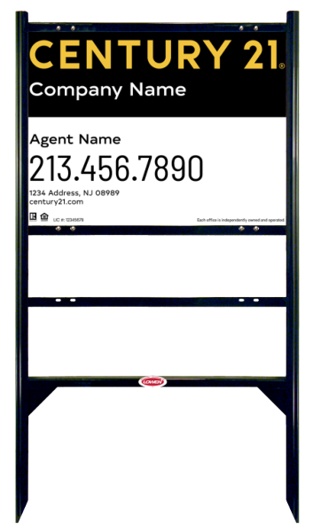 Angle Iron Frame with One Rider Insert and Sign Panel Unit, 18h x 24w, Steel