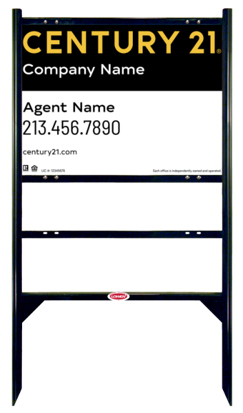 Angle Iron Frame with One Rider Insert and Sign Panel Unit, 18h x 24w, Steel