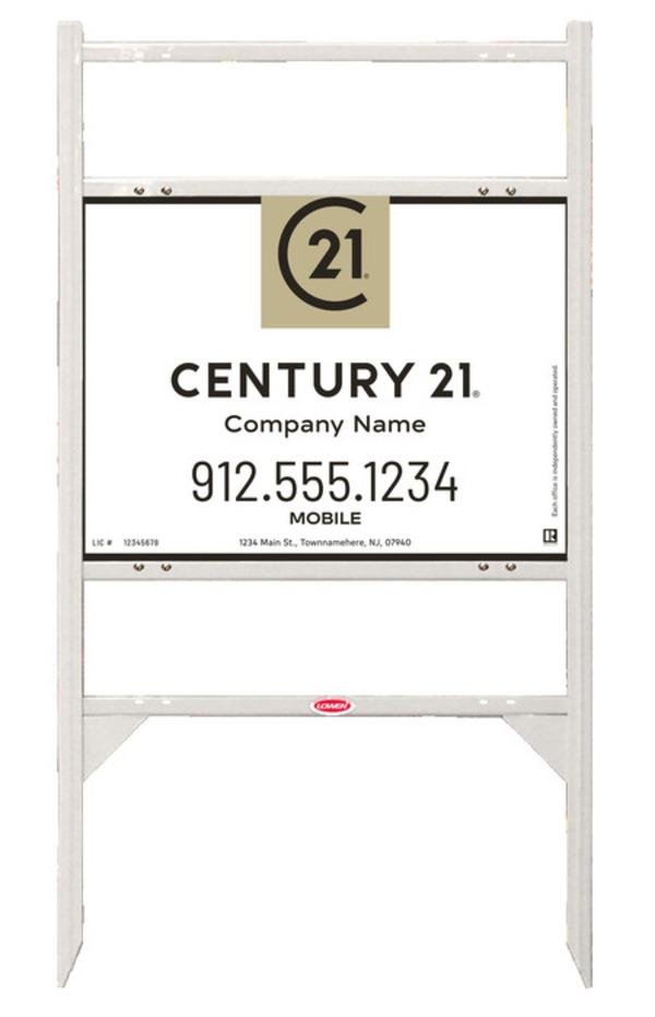 Angle Iron Frame with Two Rider Inserts and Office Sign Panel Unit, 18h x 24w