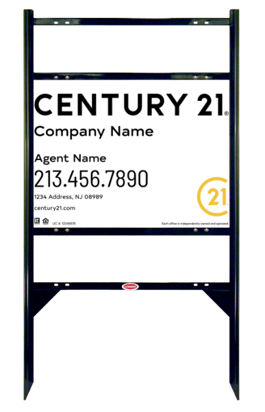 Angle Iron Frame with Two Rider Insert and Sign Panel Unit, 18h x 24w, Steel
