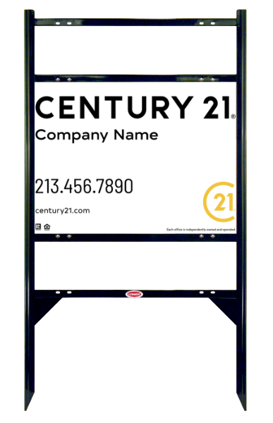 Angle Iron Frame with Two Rider Insert and Sign Panel Unit, 18h x 24w, Steel