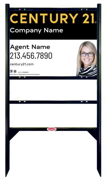 Angle Iron Frame with One Rider Insert and Sign Panel Unit, 18h x 24w, Steel