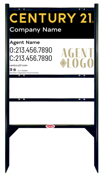 Angle Iron Frame with One Rider Insert and Sign Panel Unit, 18h x 24w, Steel