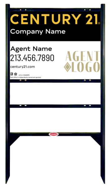 Angle Iron Frame with One Rider Insert and Sign Panel Unit, 18h x 24w, Steel