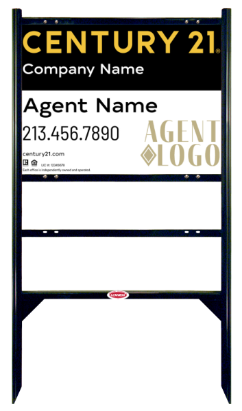 Angle Iron Frame with One Rider Insert and Sign Panel Unit, 18h x 24w, Steel