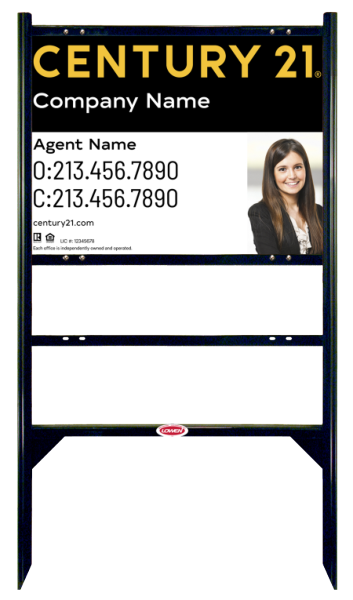 Angle Iron Frame with One Rider Insert and Sign Panel Unit, 18h x 24w, Steel