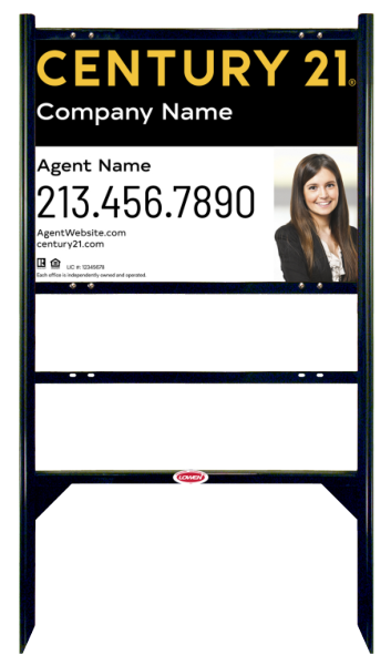 Angle Iron Frame with One Rider Insert and Sign Panel Unit, 18h x 24w, Steel