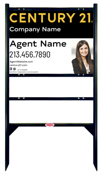 Angle Iron Frame with One Rider Insert and Sign Panel Unit, 18h x 24w, Steel