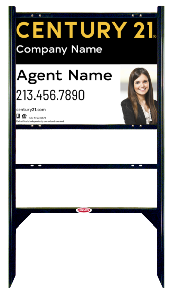 Angle Iron Frame with One Rider Insert and Sign Panel Unit, 18h x 24w, Steel