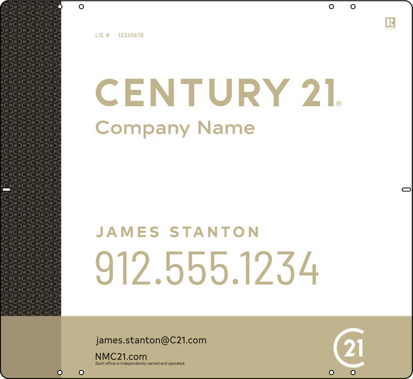 Steel Reflective Yard Panel 22x24 DF - Century 21 | Lowen Sign