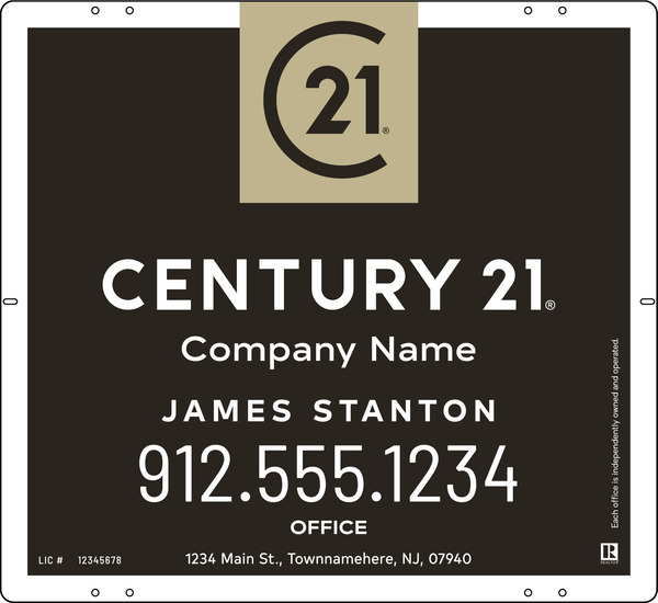 Agent Sign Panel, 22h x 24w, 3mm Aluminum Composite