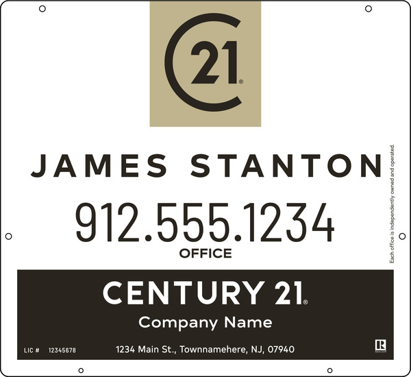 Steel Agent Centric Hanging Panel 22x24 - Century 21 | Lowen Sign