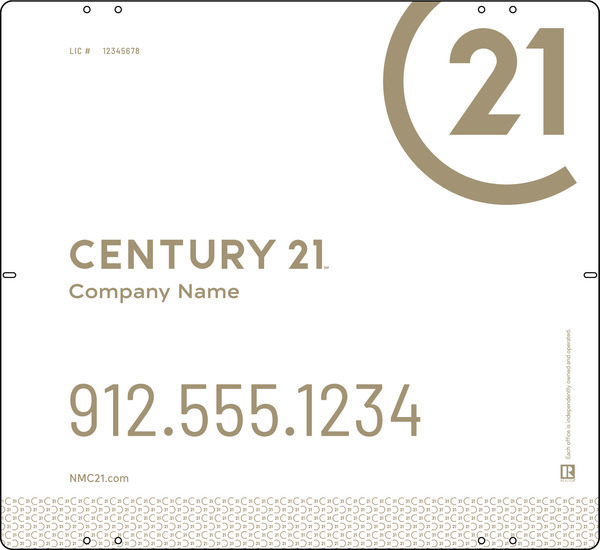 Steel Yard Sign Panel 22x24 DF - Century 21 | Lowen Sign