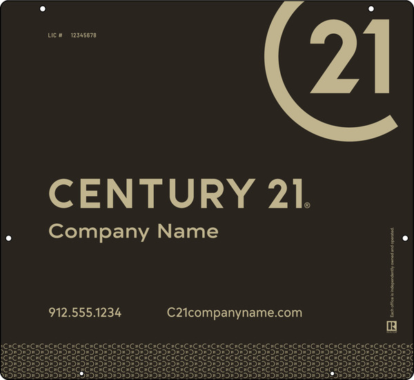 Aluminum Composite Hanging Panel 22x24 DF - Century 21 | Lowen Sign