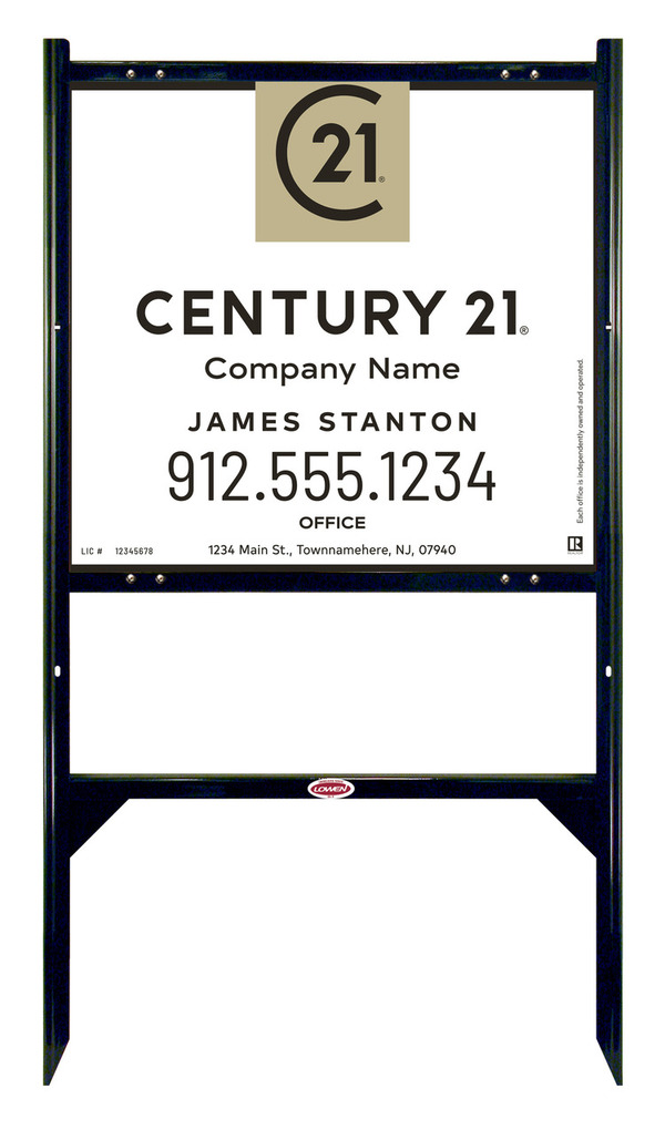 Angle Iron Frame and Agent Sign Panel Unit, 22h x 24w
