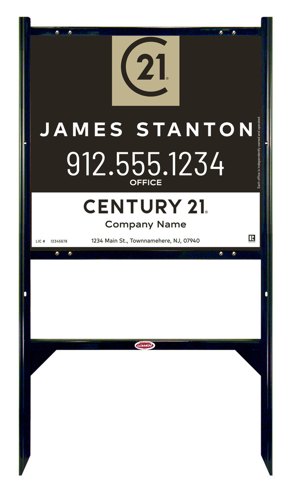 Angle Iron Frame and Agent Centric Sign Panel Unit, 22h x 24w