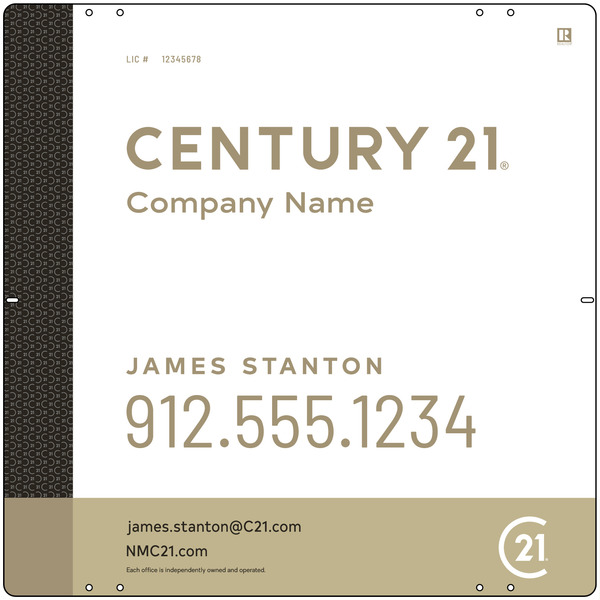 Reflective Panel 24x24 Steel Executive - Century 21 | Lowen Sign