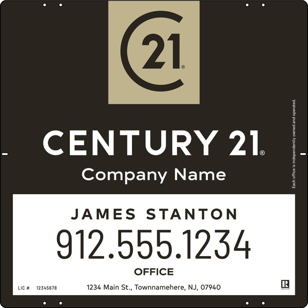 Aluminum Composite Agent Yard Panel 24x24 - Century 21 | Lowen Sign