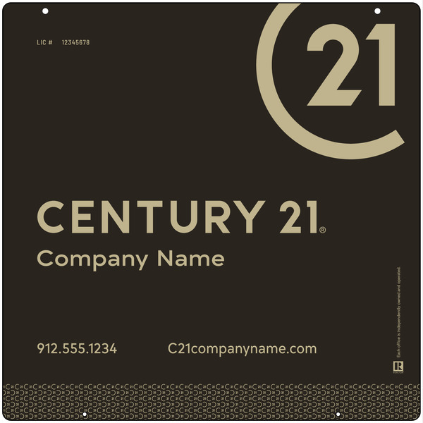 Reflective Hanging Sign Panel, 24h x 24w, Steel