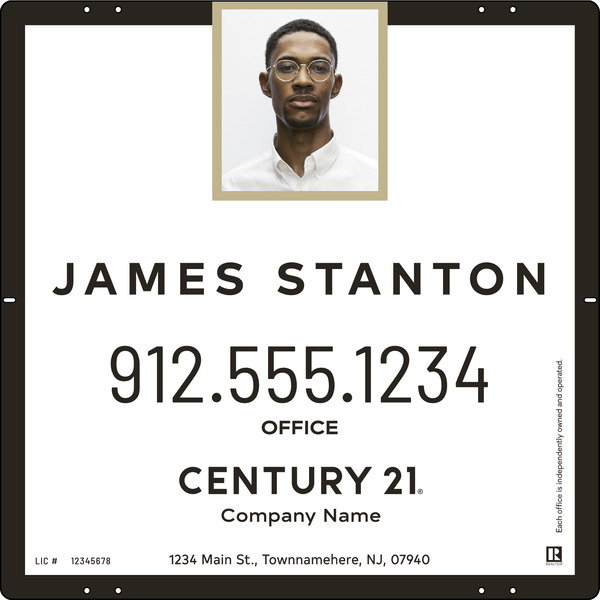 Steel Agent Photo Centric Yard Panel 24x24 - C21 | Lowen Sign