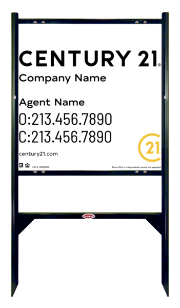 Angle Iron Frame and Sign Panel Unit, 24h x 24w, Steel