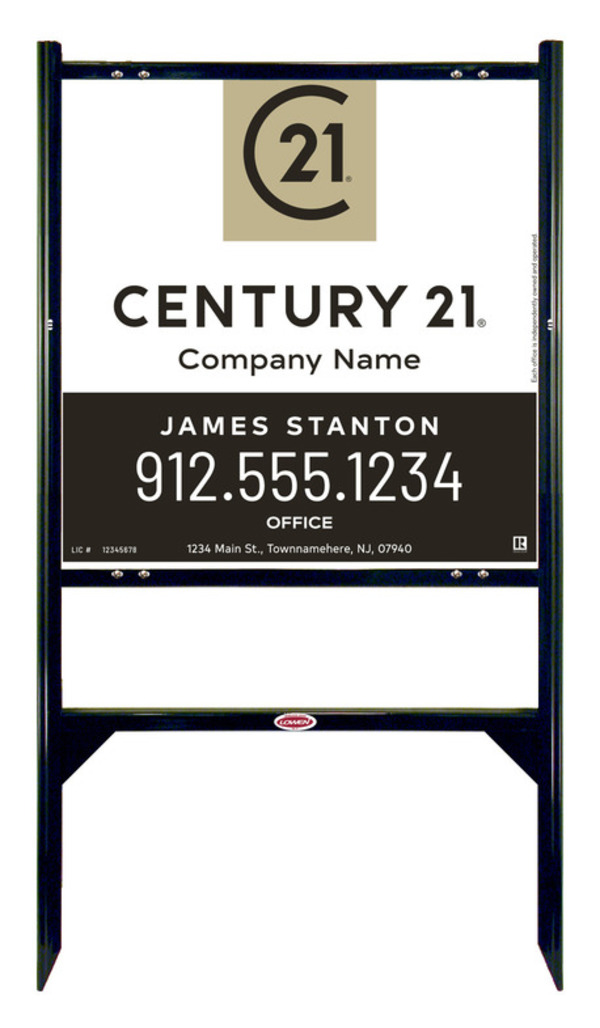 Angle Iron Frame and Agent Sign Panel Unit, 24h x 24w